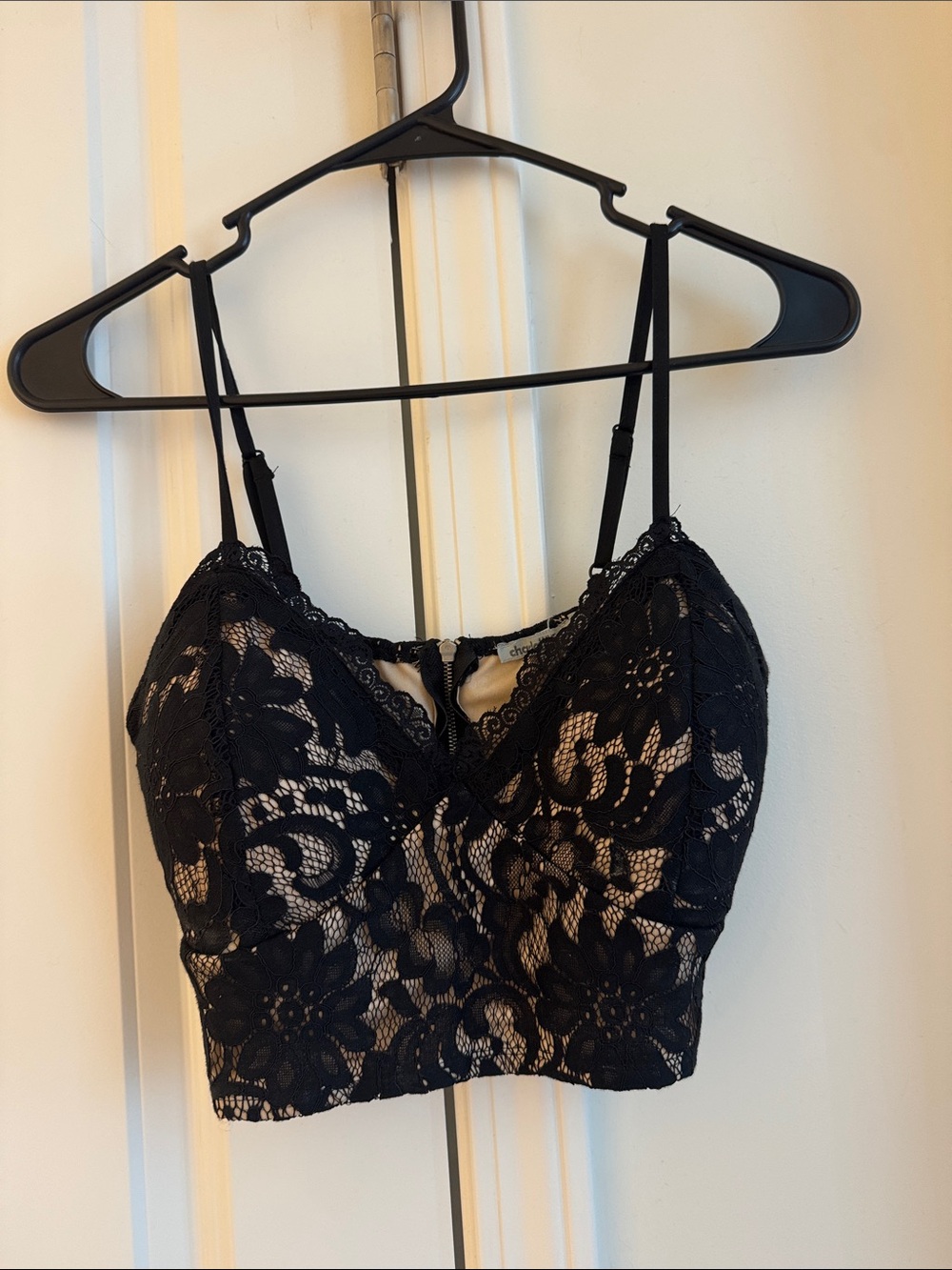 Charlotte Russe Black Lace Crop Bralette